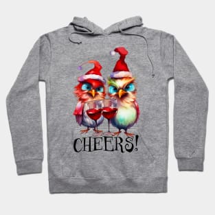 Cheers Funny Christmas Print Hoodie